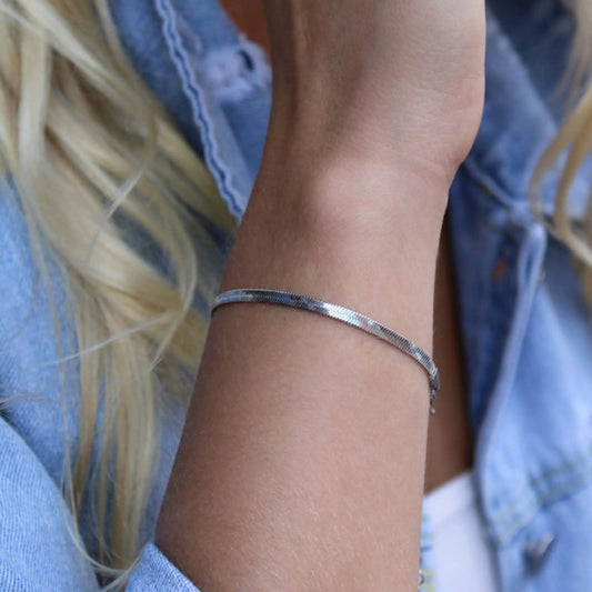 Golden Snake Bracelet (Silver) - Thecharmingcharms09