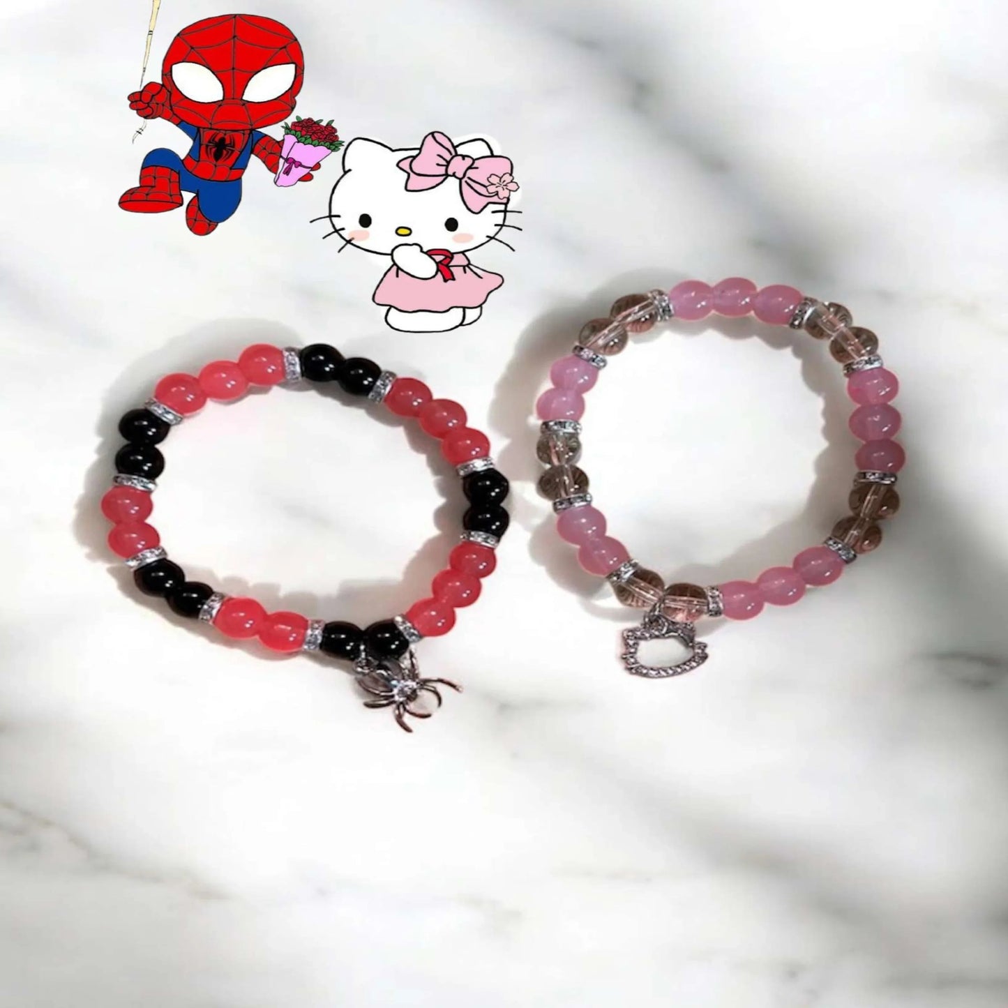 Kitty Spidey bracelet - Thecharmingcharms09