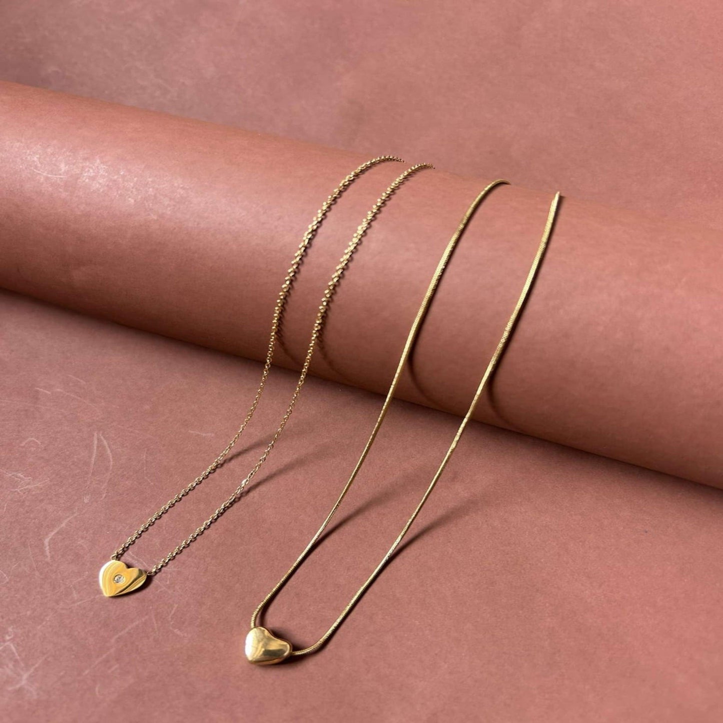 Golden Heart Chain - Thecharmingcharms09