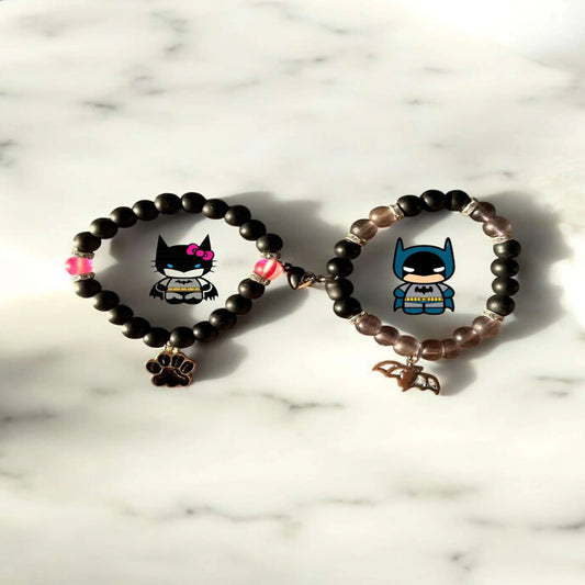 Bat & Catwoman bracelet - Thecharmingcharms09