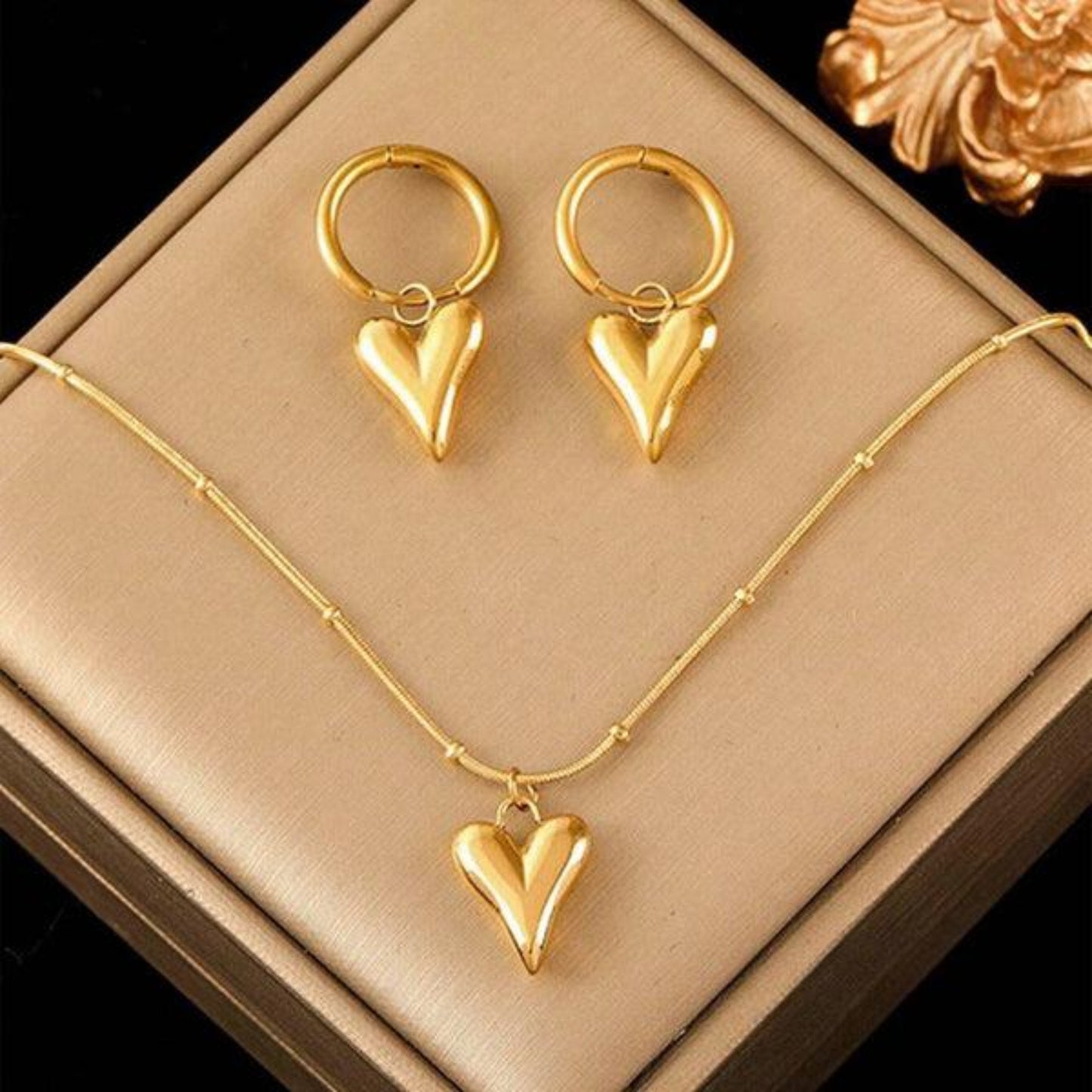 Bow Knot Combo stainless steel jewelry – waterproof, tarnish-free, hypoallergenic design for everyday elegance.