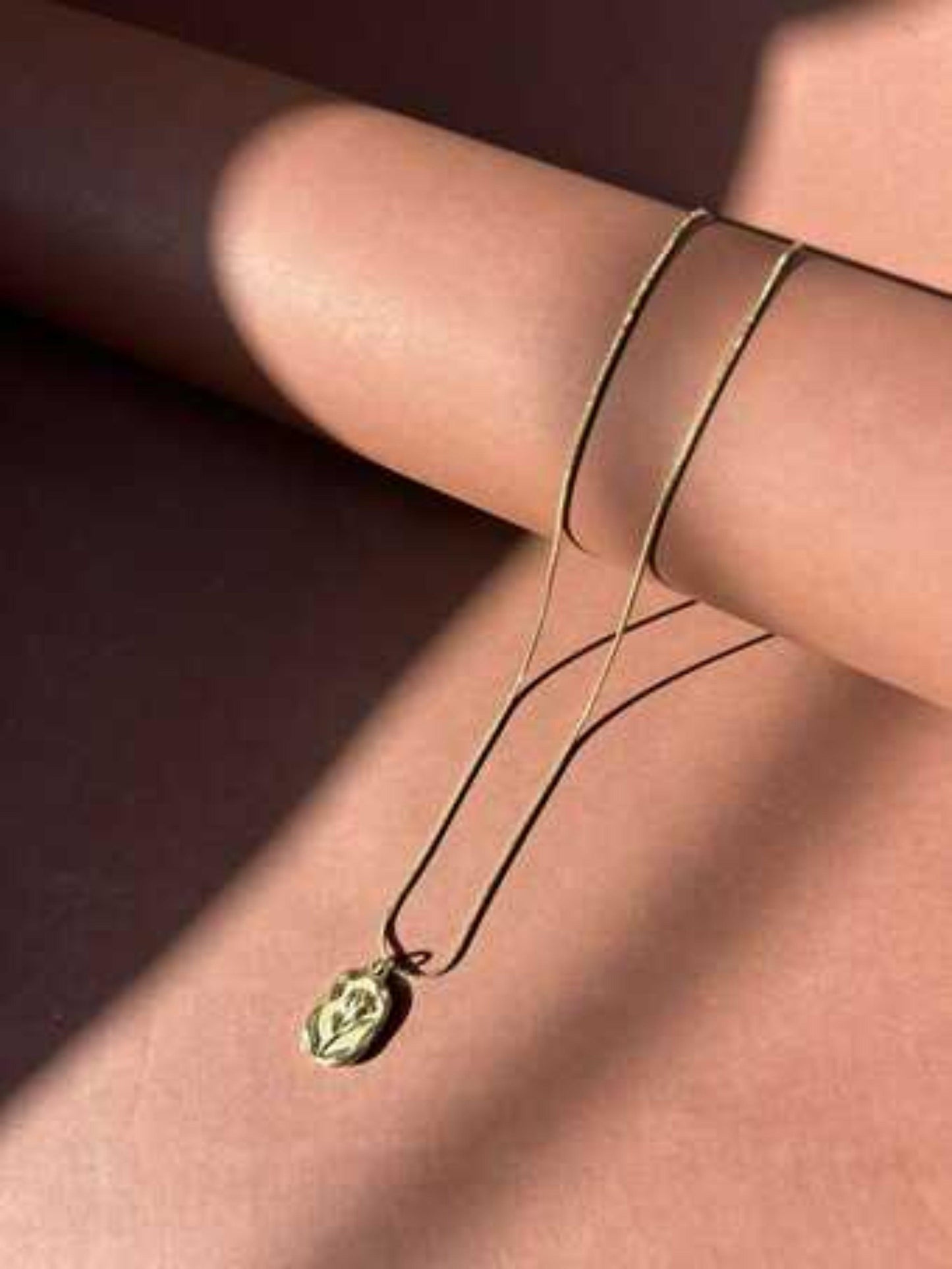 Rose Pendant Gold Chain - Thecharmingcharms09