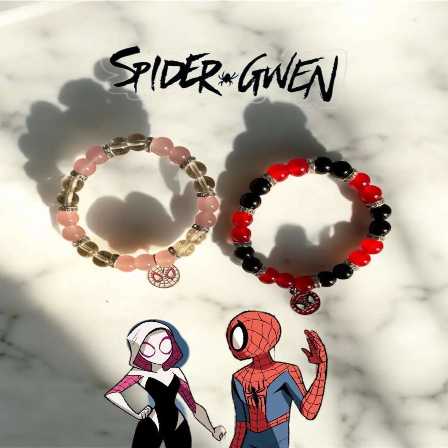 Gwen & Spiderman Bracelets - Thecharmingcharms09