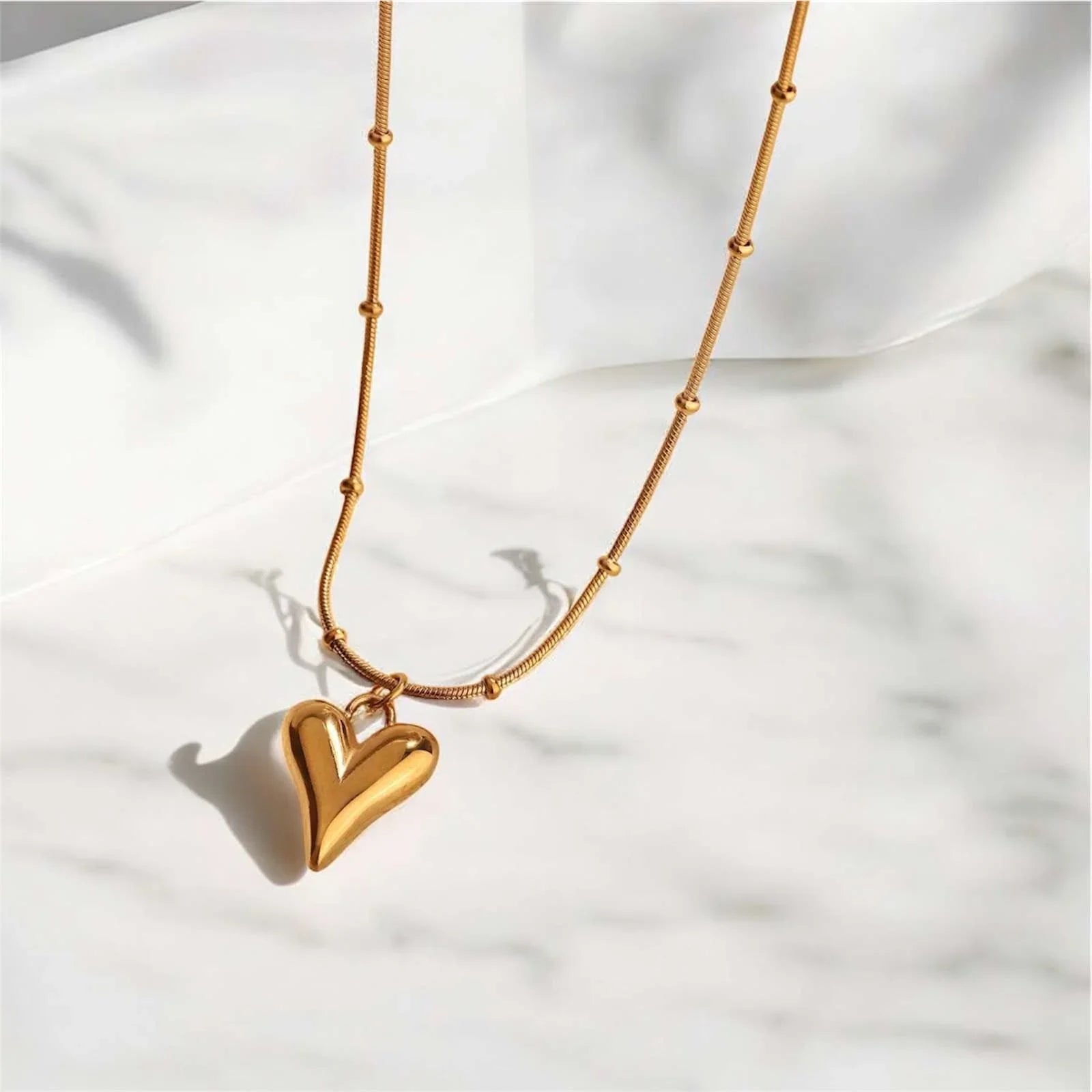 Heart Chain Anti Tarnish - Thecharmingcharms09