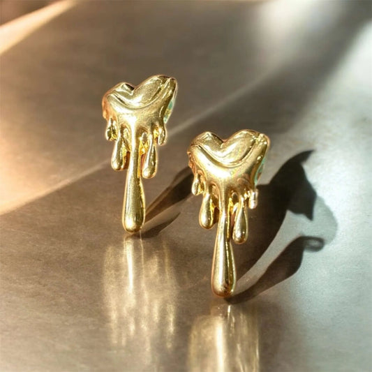 Dripping Heart Earring - Thecharmingcharms09